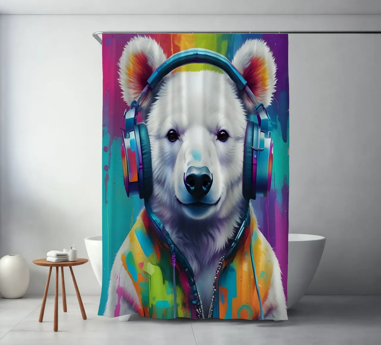Melomane orso polare tenda da doccia da MakArena