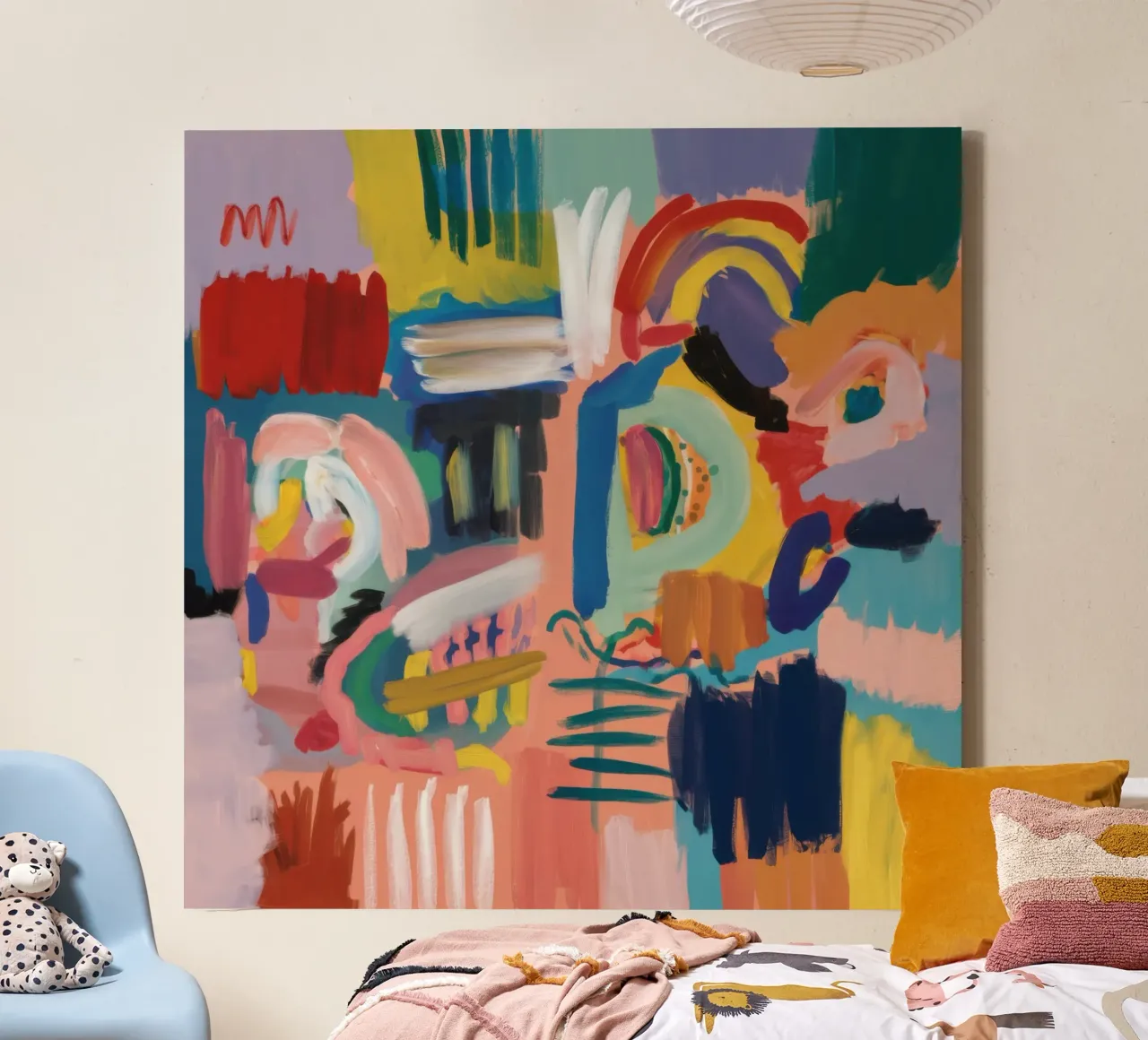 Innocent Abstract Dream canvas with Floater frame by Orchid Patina