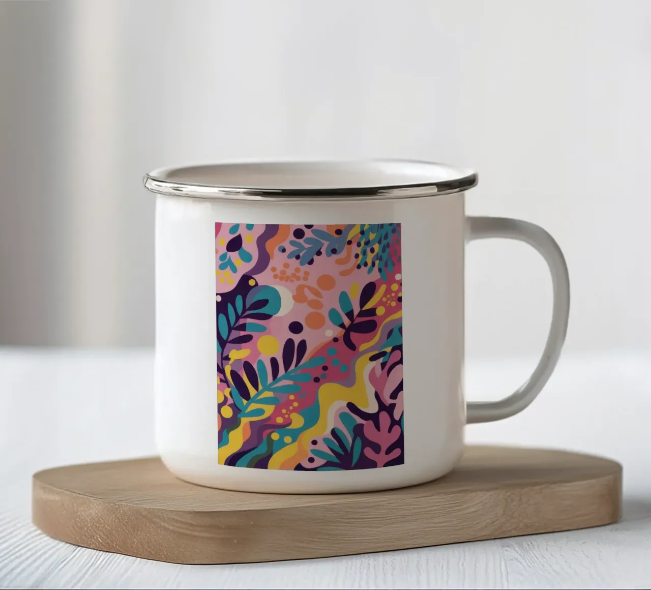 Sogno floreale notturno tazza in smalto da Frame Aura