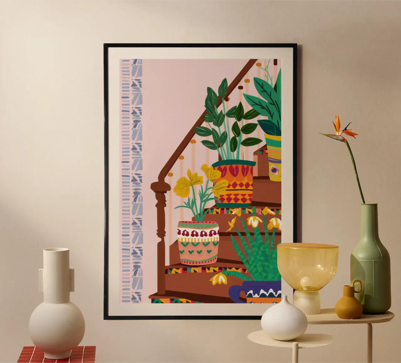 Città a livelli stravaganti poster con telaio in plastica da Orchid Patina