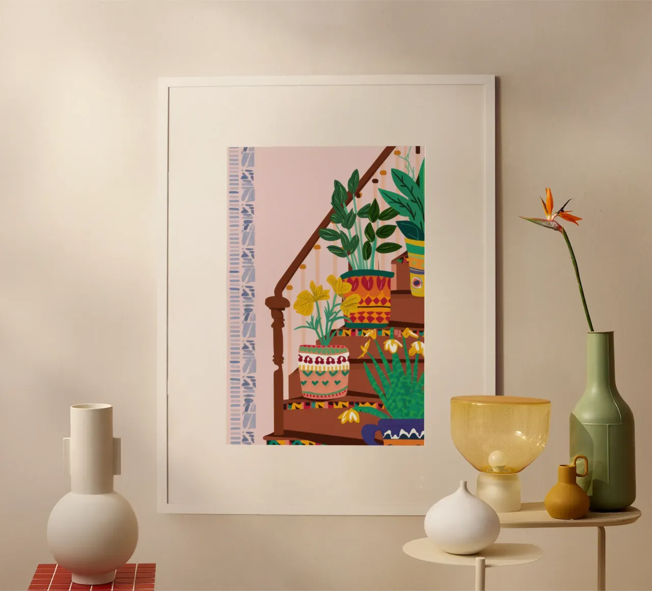 Città a livelli stravaganti poster con telaio in plastica da Orchid Patina