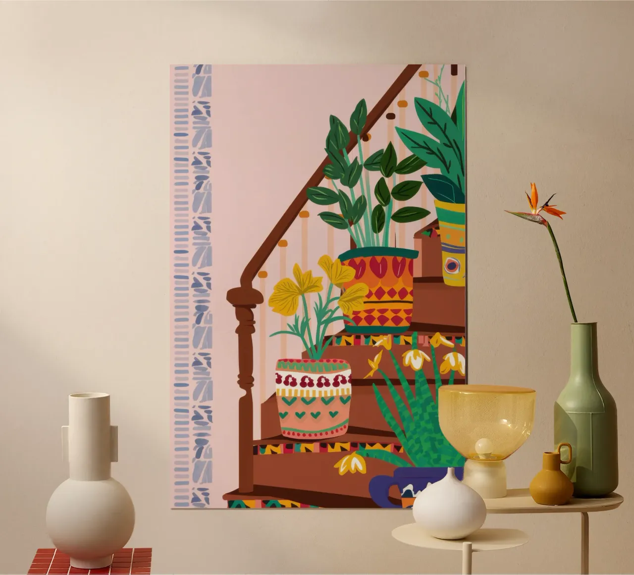 Città a livelli stravaganti poster con telaio in plastica da Orchid Patina