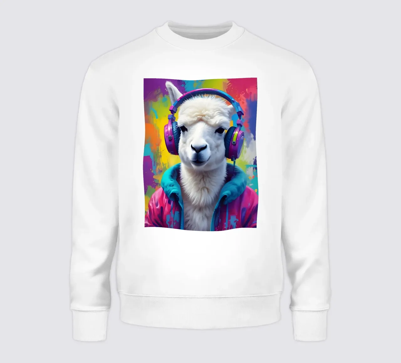 White lama meloman felpa da MakArena
