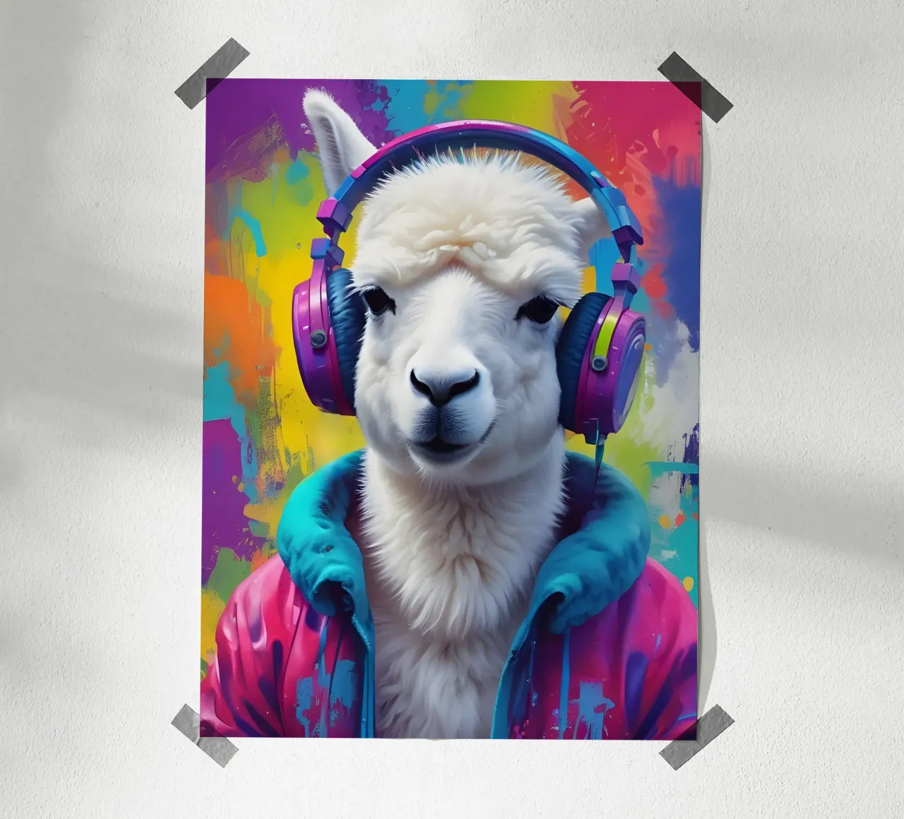 White lama meloman poster da MakArena
