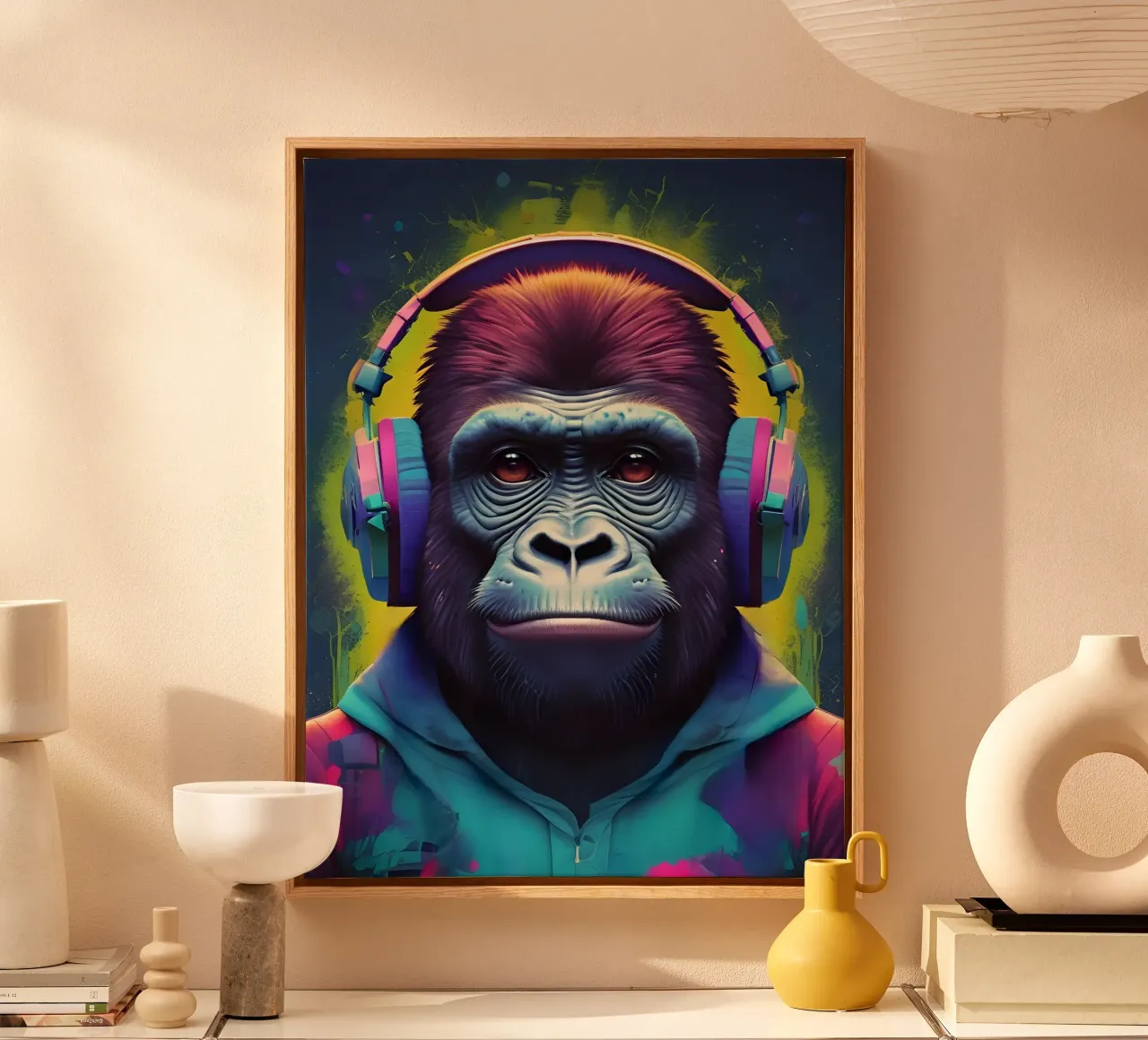 Gorilla music art tela con Cornice a cassetta da MakArena