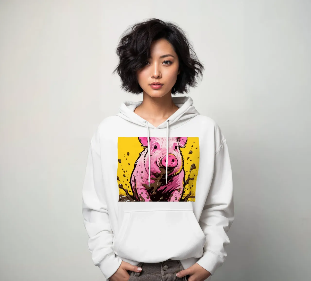 Maiale di fango felpa con cappuccio da knowledge