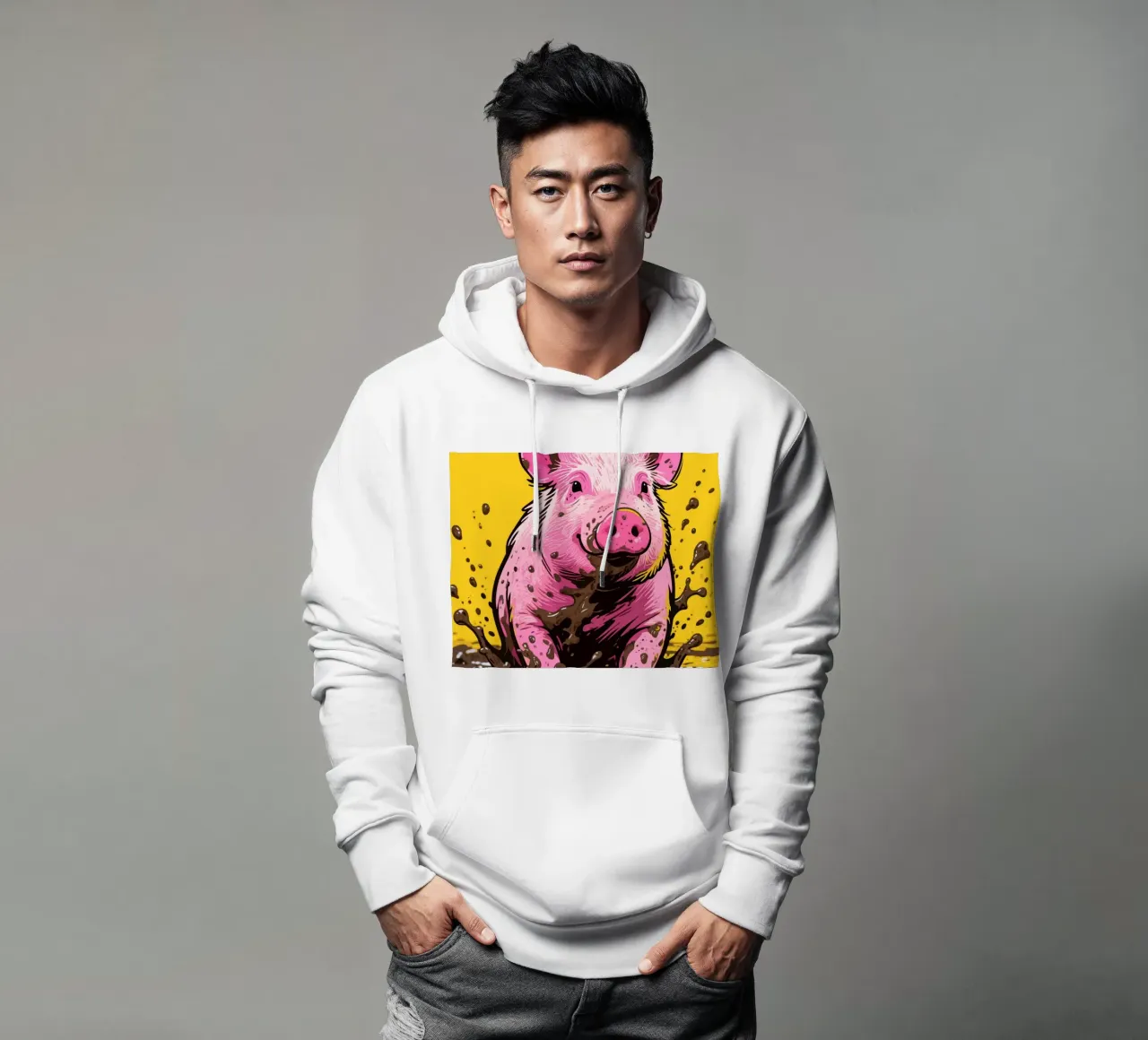 Maiale di fango felpa con cappuccio da knowledge