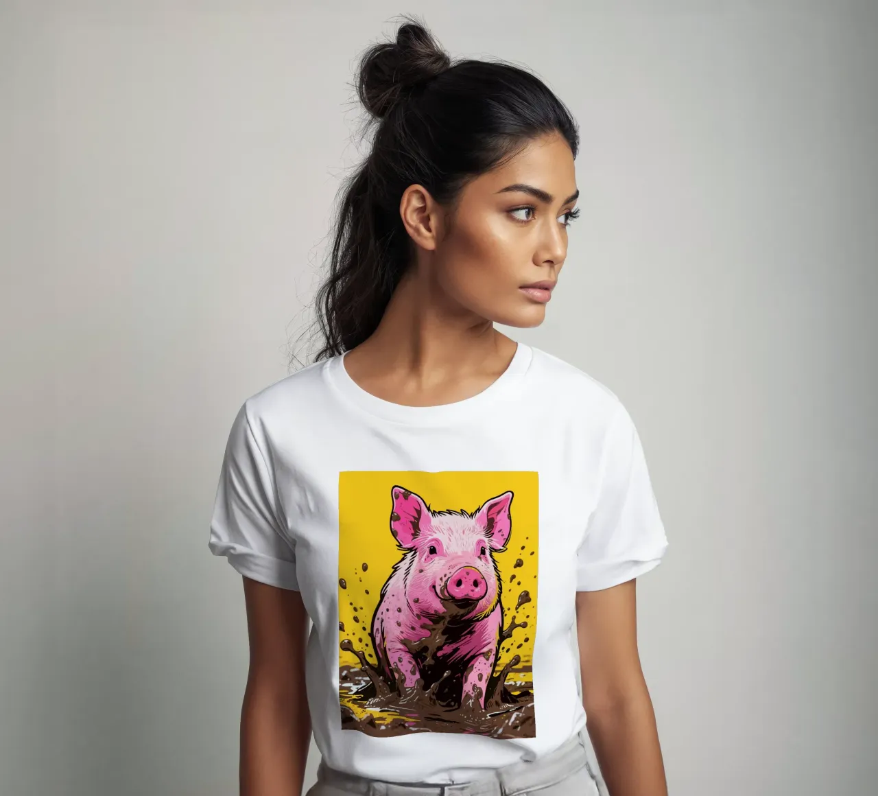 Maiale di fango t-shirt da knowledge