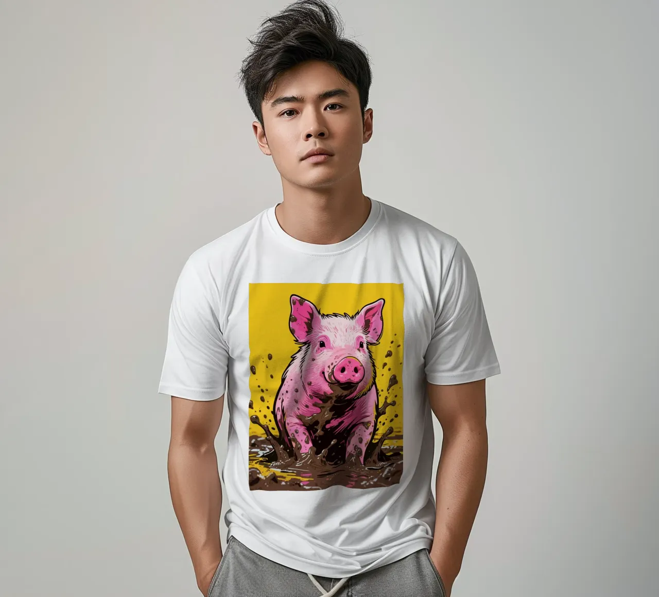 Maiale di fango t-shirt da knowledge