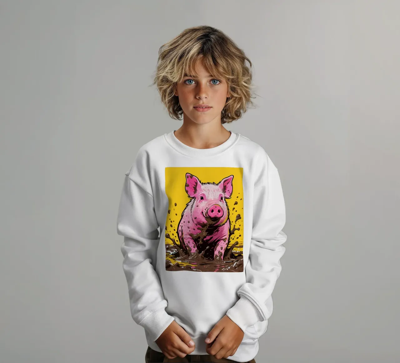 Maiale di fango felpa bambino da knowledge
