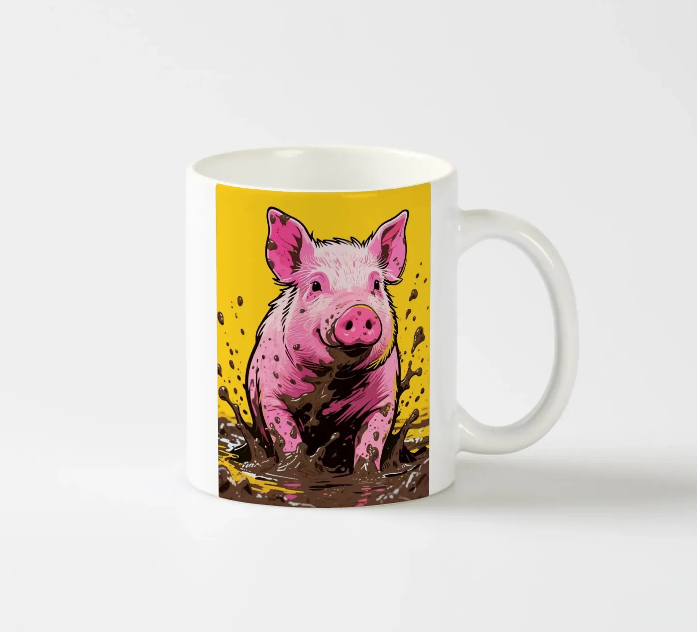 Mud Pig ceramic mug by knowledge