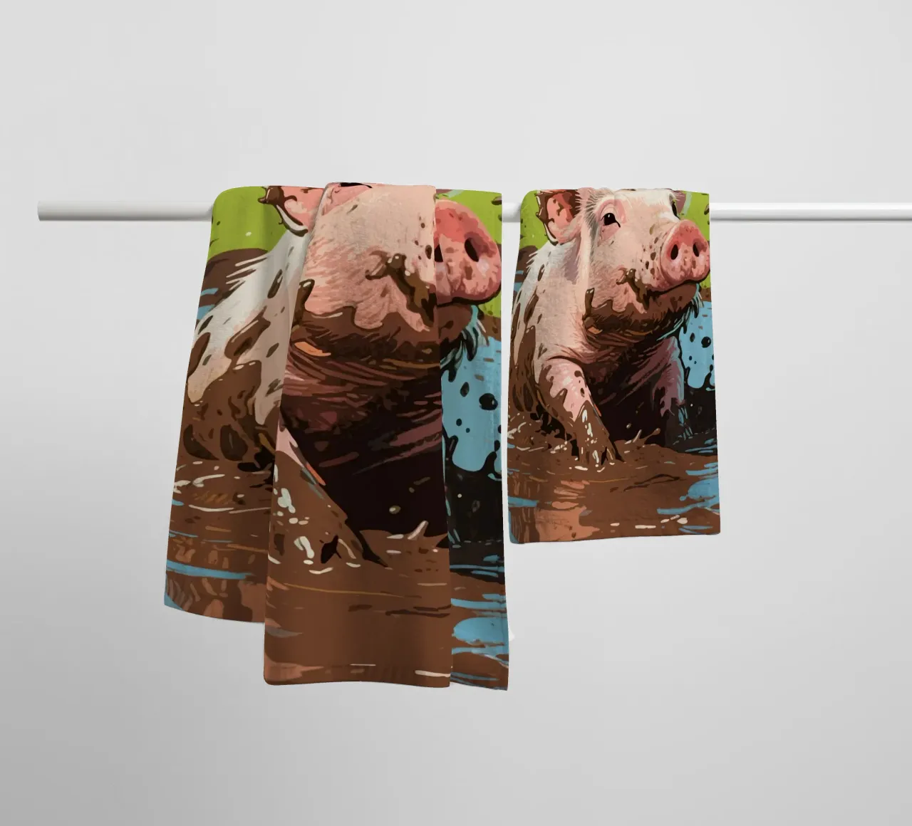 Fango di maiale asciugamano da bagno da knowledge
