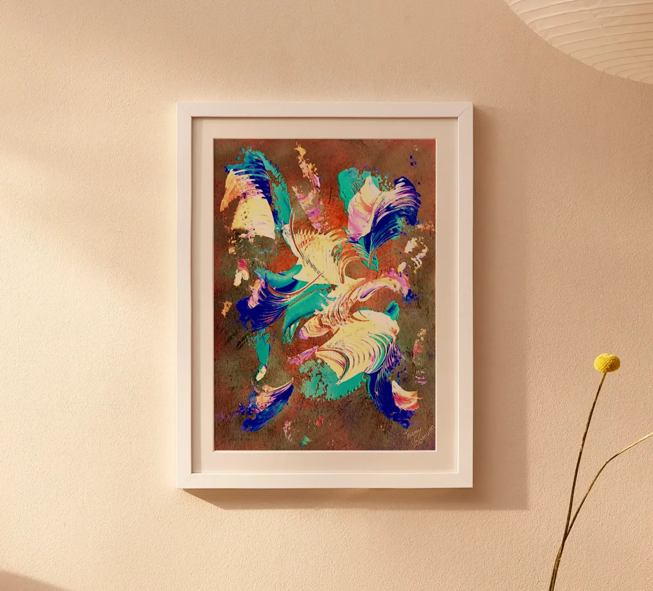 IDEAL GIFT 78 invers. poster con telaio in plastica da Thierry Vobmann Abstract painting