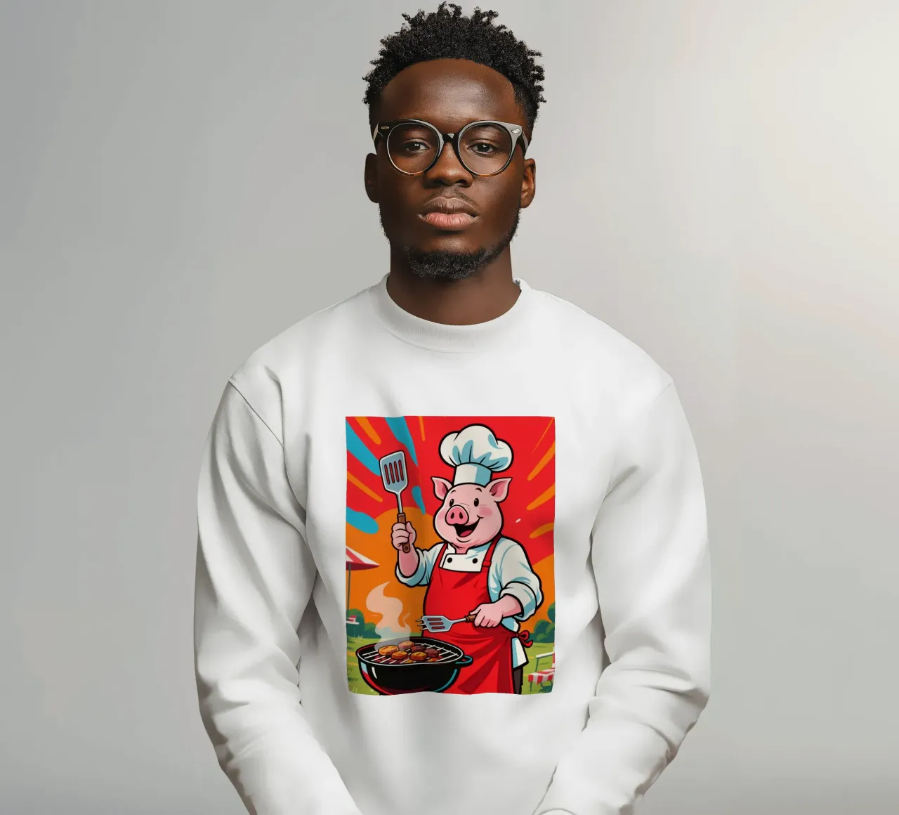 Divertente Piggy Chef felpa da knowledge