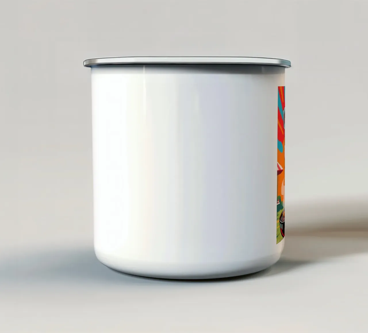 Divertente Piggy Chef tazza in smalto da knowledge