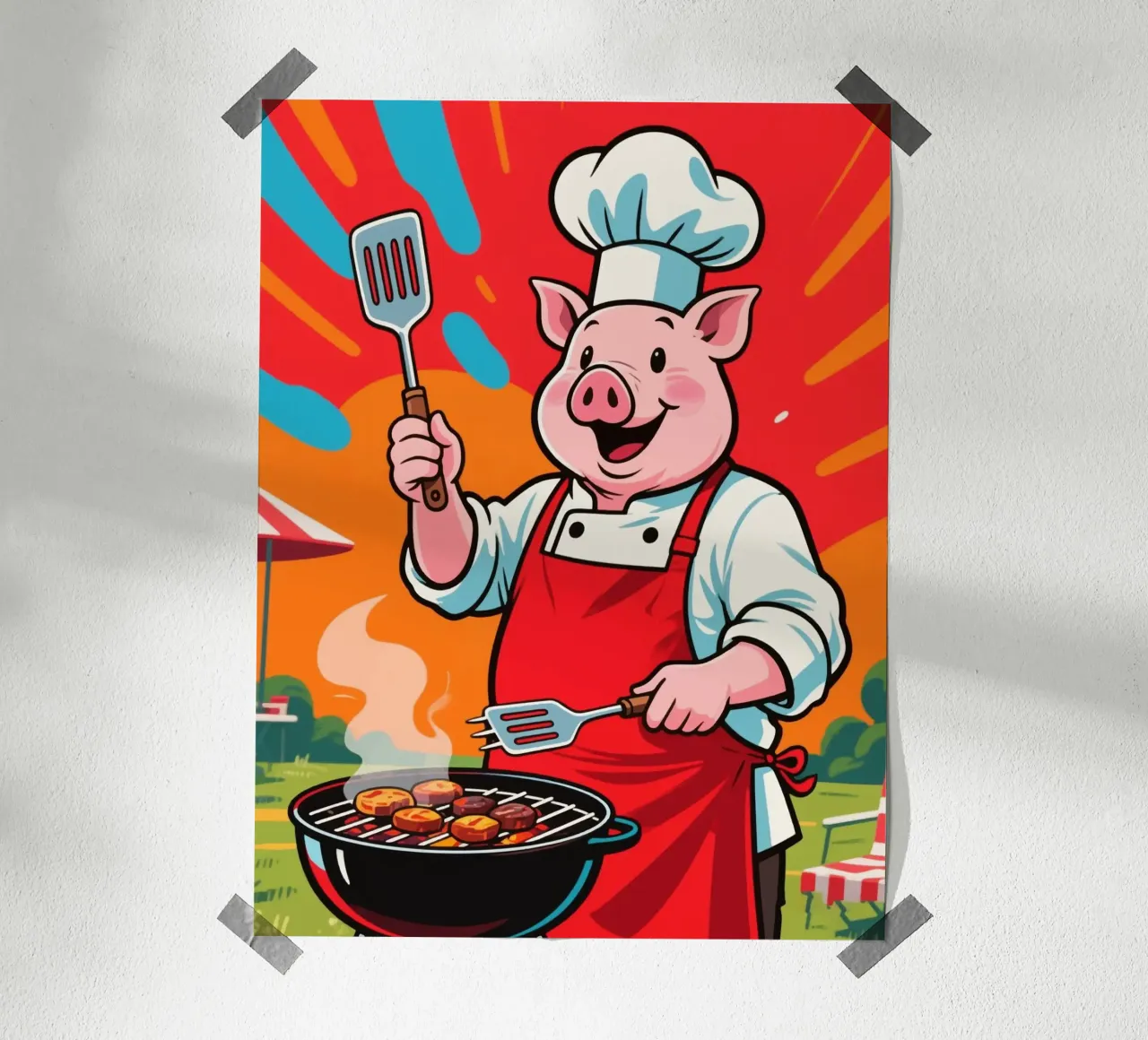 Divertente Piggy Chef poster da knowledge