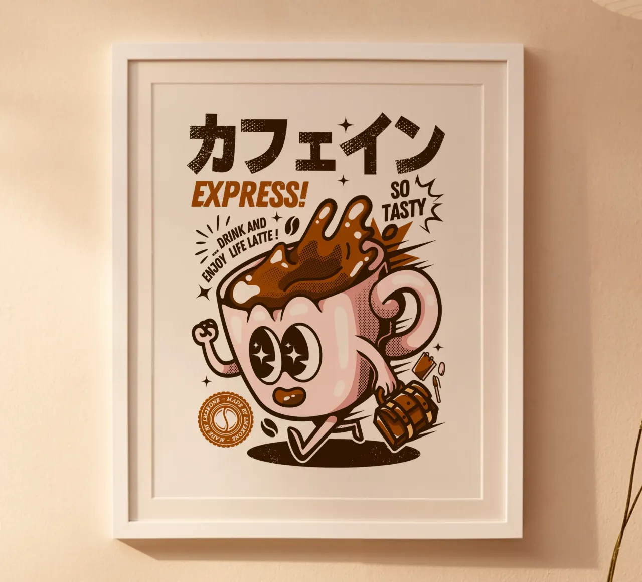 Funny Caffeine Express hahnemühle by LM2KONE