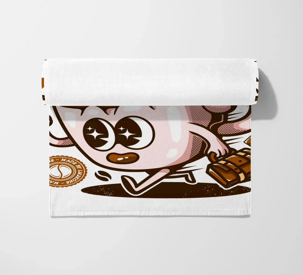 Funny Caffeine Express beach towel by LM2KONE