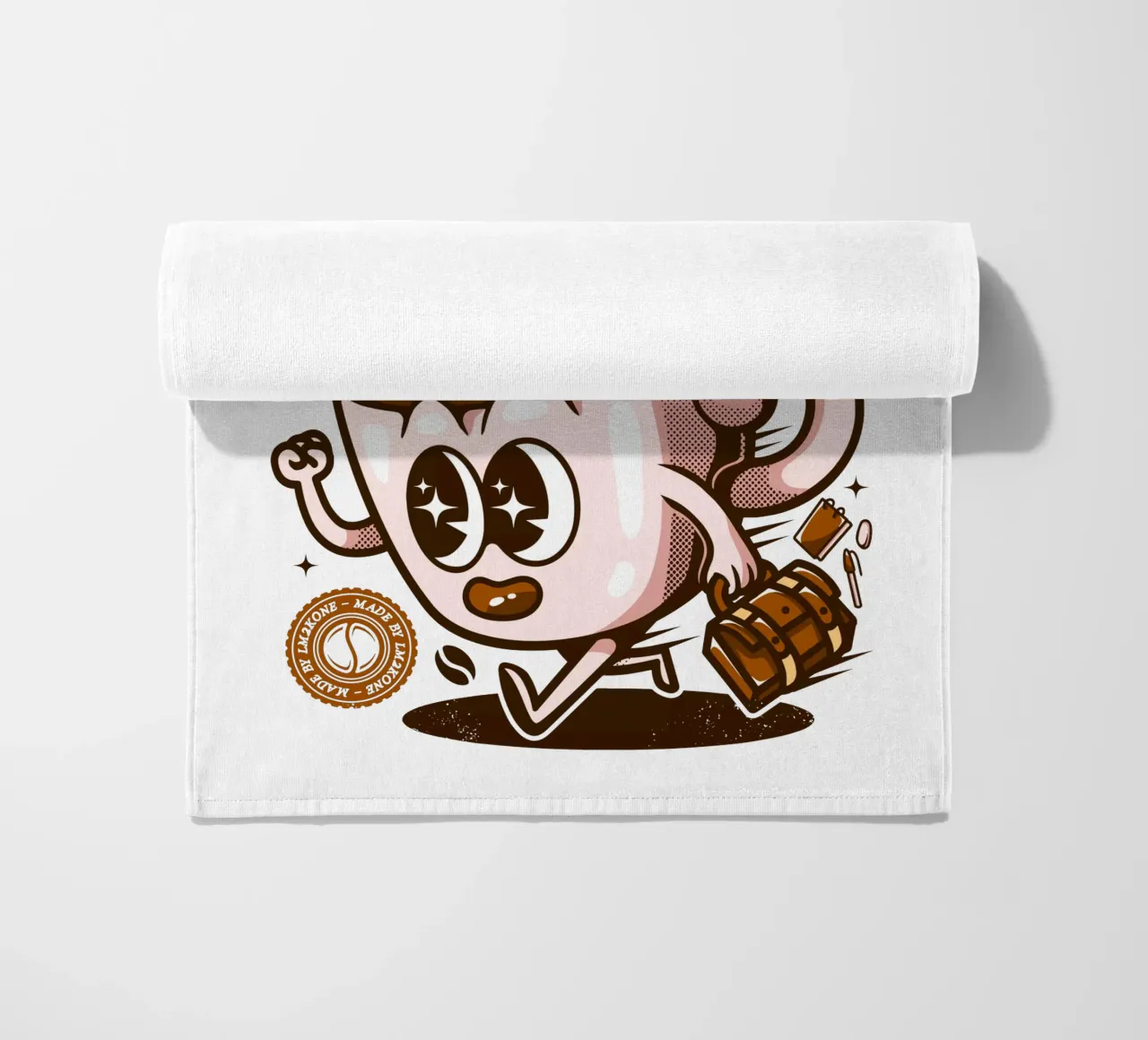 Funny Caffeine Express beach towel by LM2KONE