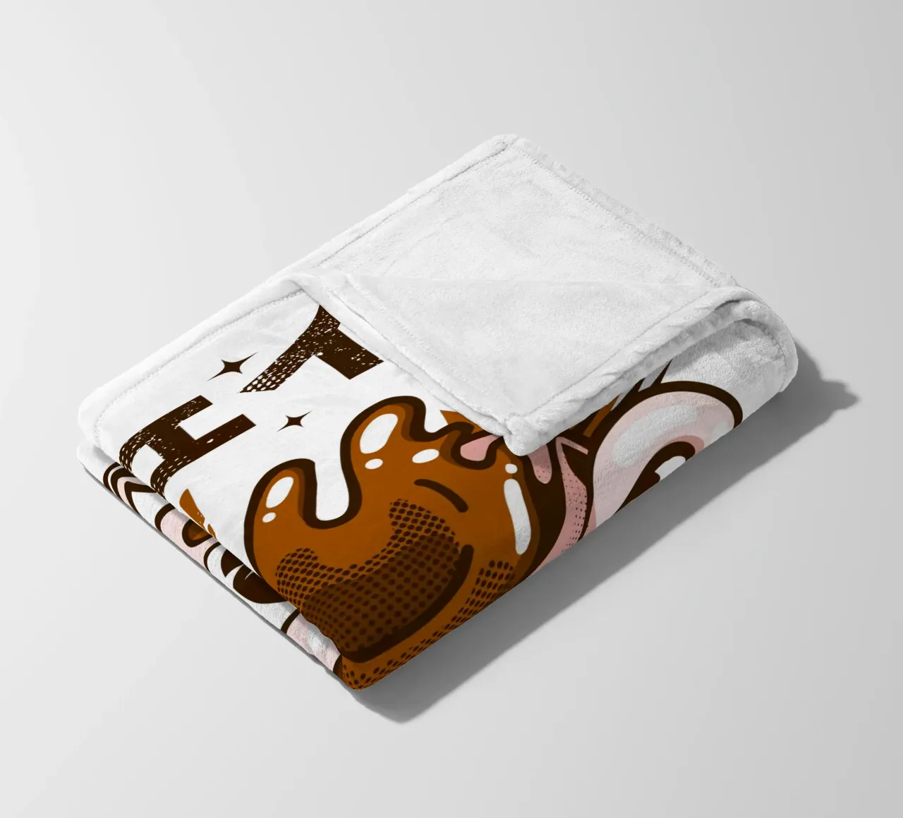 Funny Caffeine Express fleece blanket by LM2KONE
