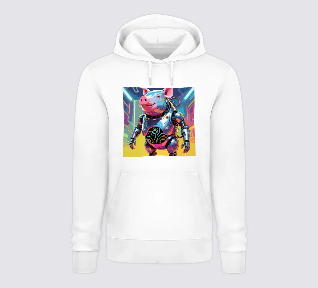 Cyborg Piggy felpa con cappuccio da knowledge