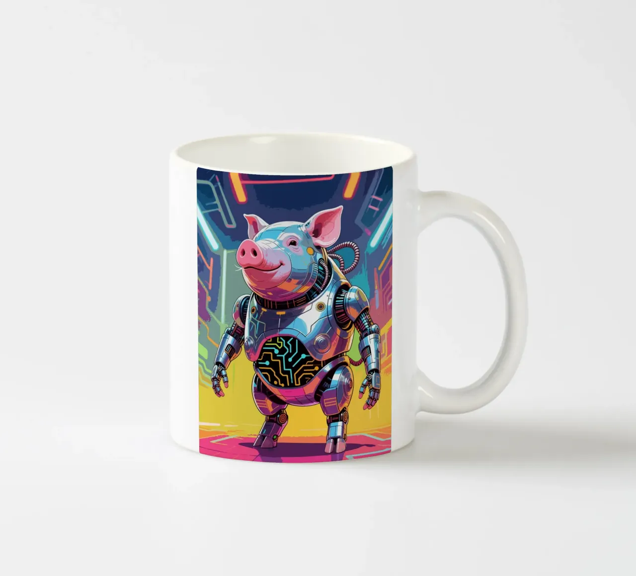 Cyborg Piggy tazza in ceramica da knowledge