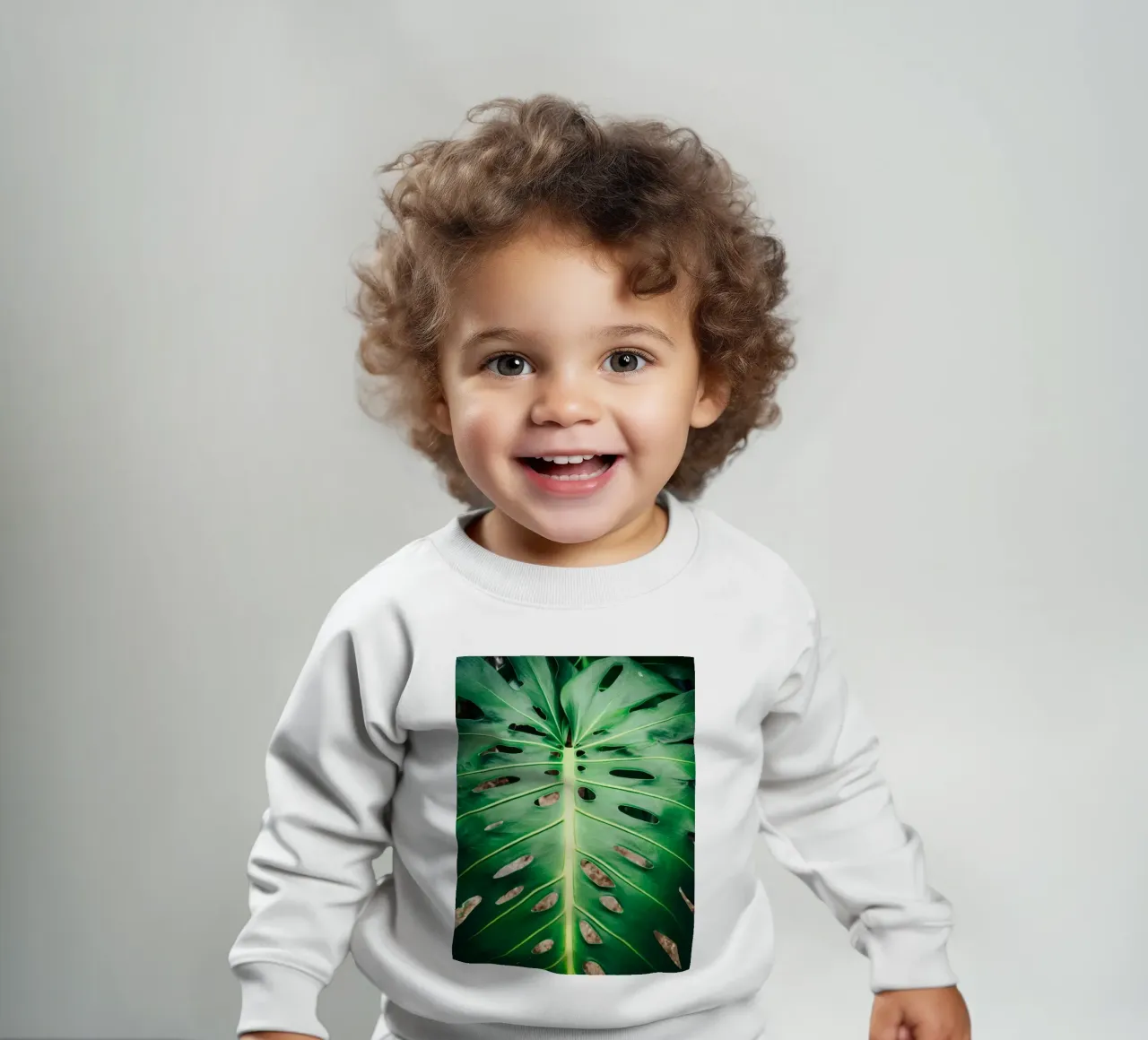 Foglia verde con fori felpa neonato da Earthly Visions
