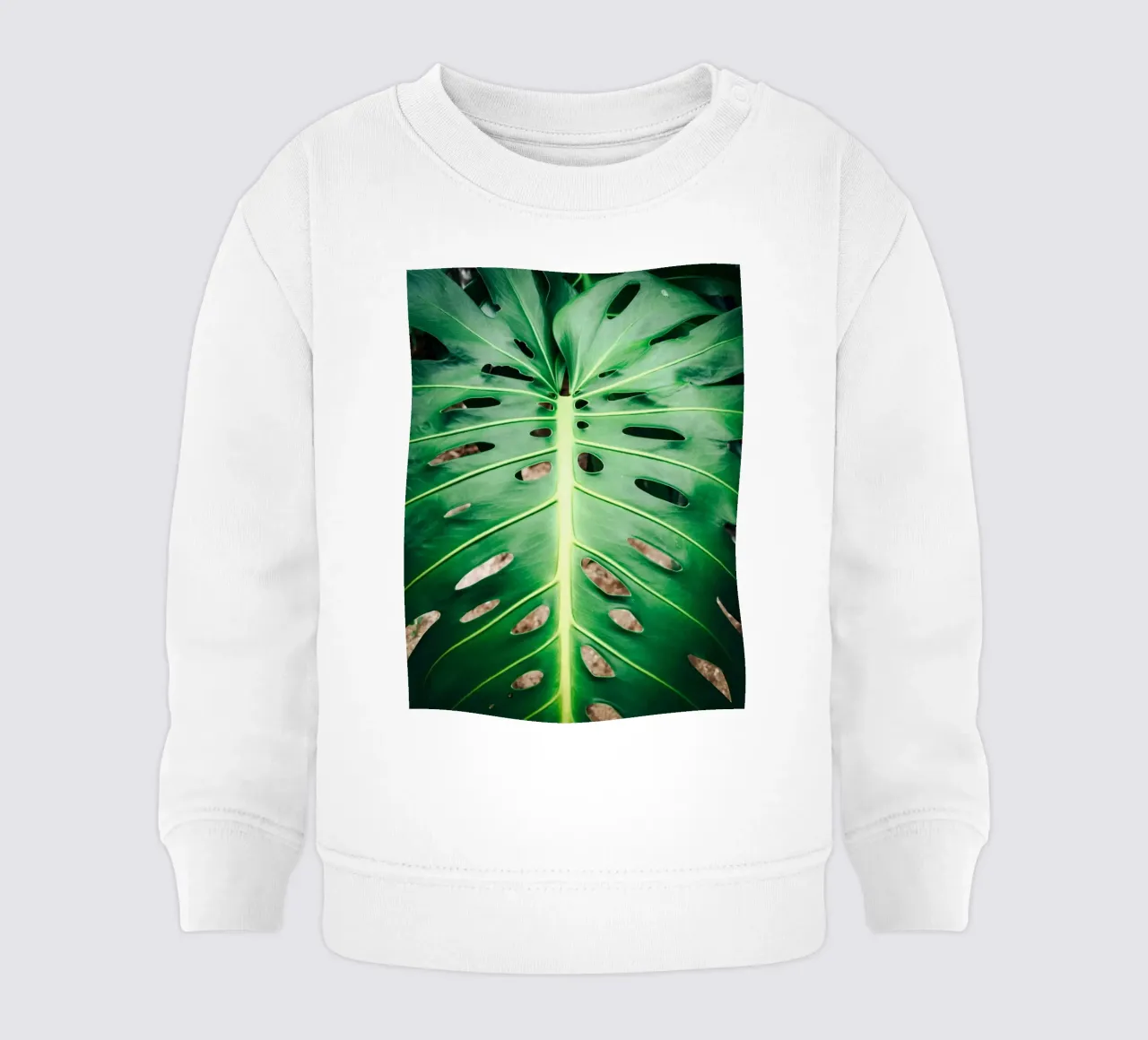 Foglia verde con fori felpa neonato da Earthly Visions