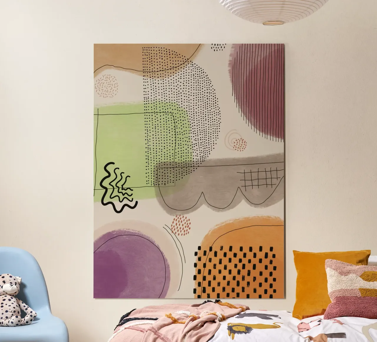 shape and line random poster con telaio in alluminio da hamily