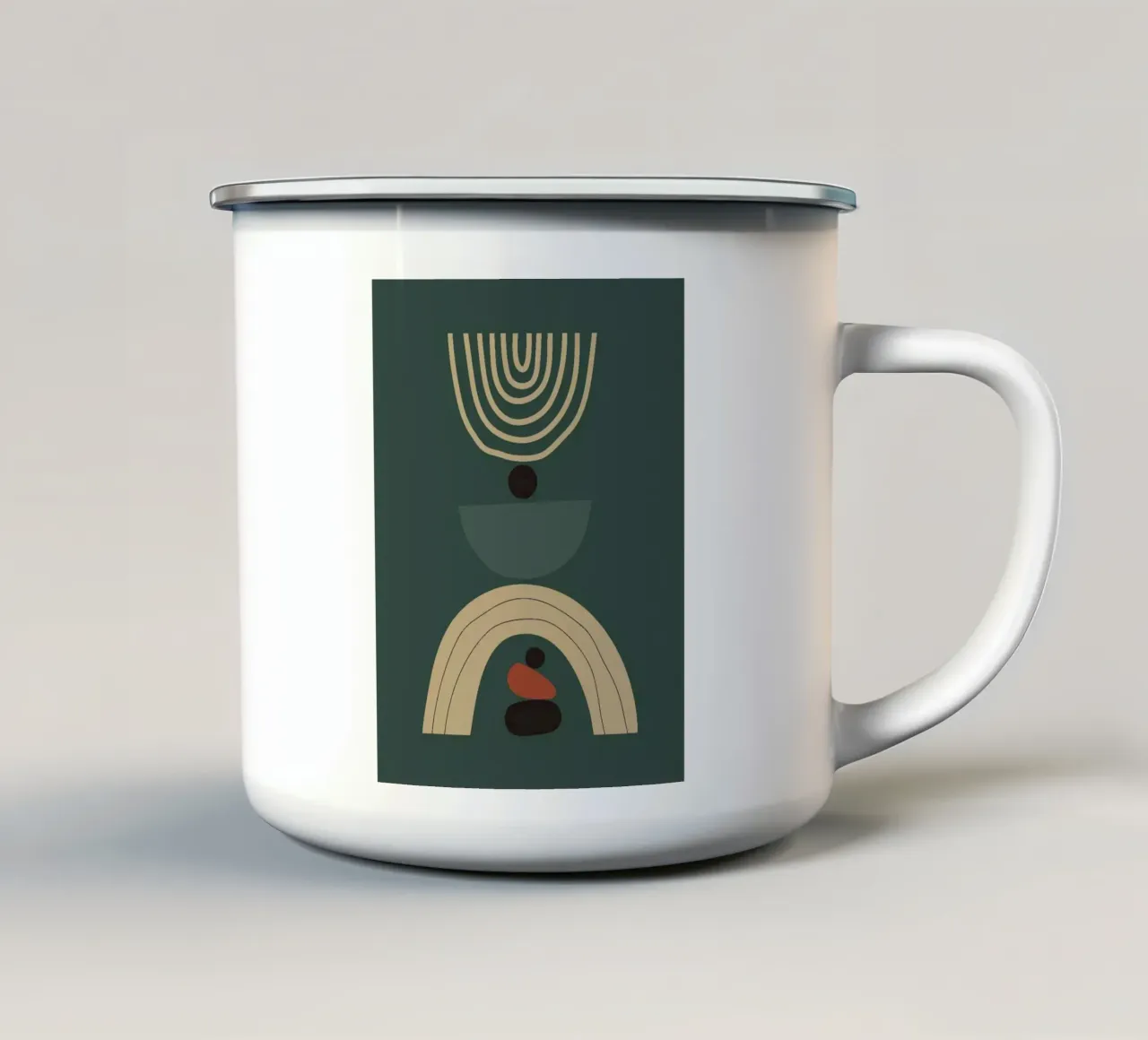 circle line shape balance tazza in smalto da melts
