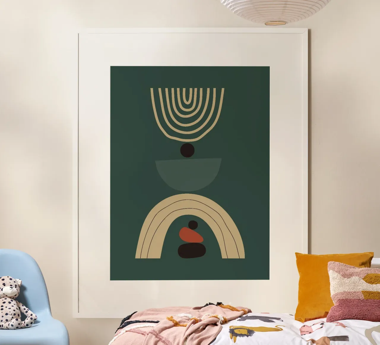 circle line shape balance poster con telaio in plastica da melts