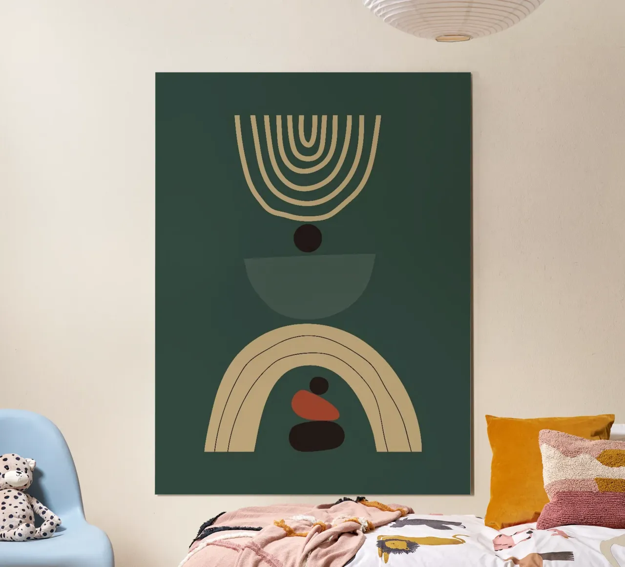 circle line shape balance poster con telaio in plastica da melts