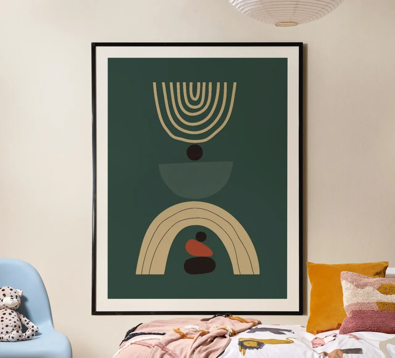 circle line shape balance poster con telaio in plastica da melts