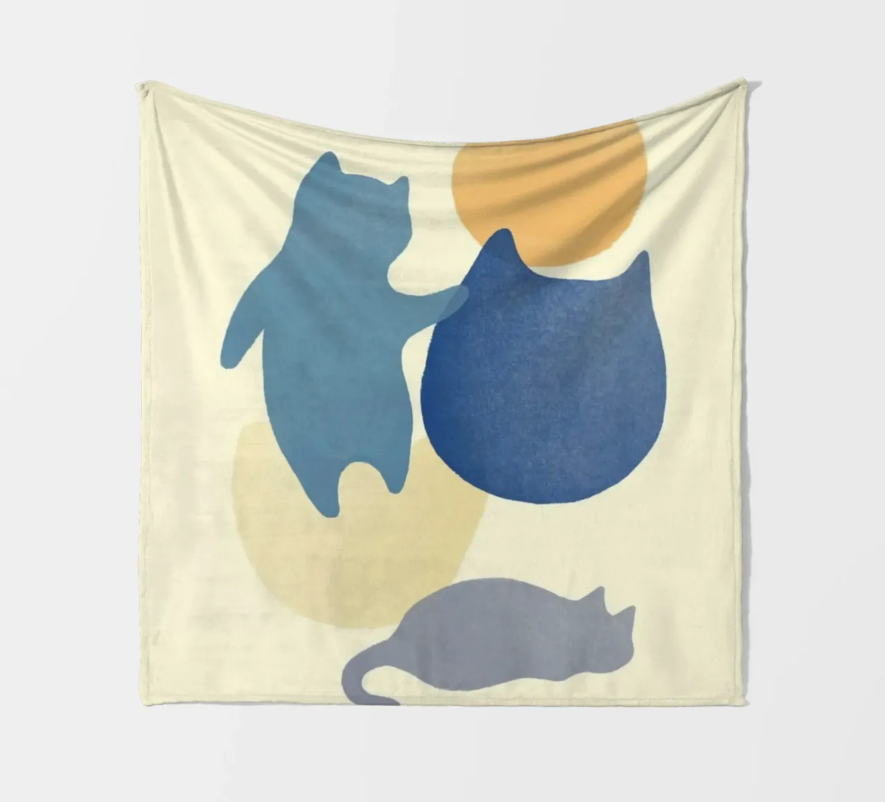 cat shape in color coperta in pile da melts