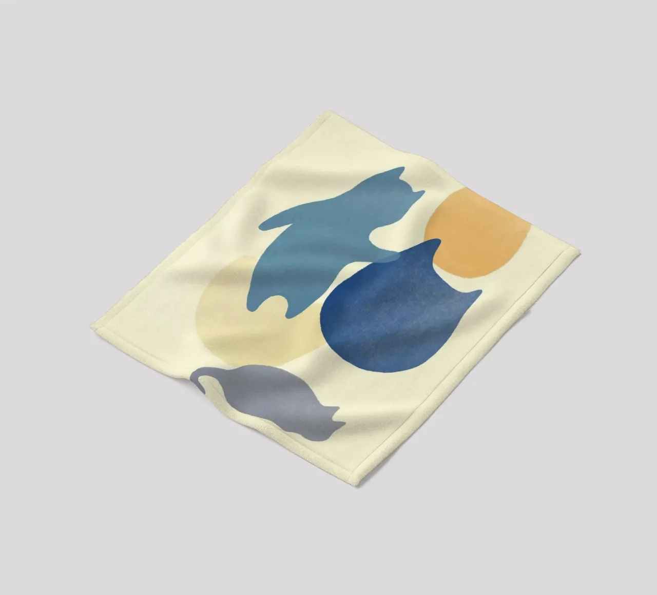 cat shape in color coperta in pile da melts