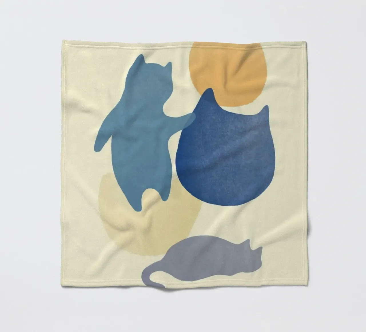 cat shape in color coperta in pile da melts