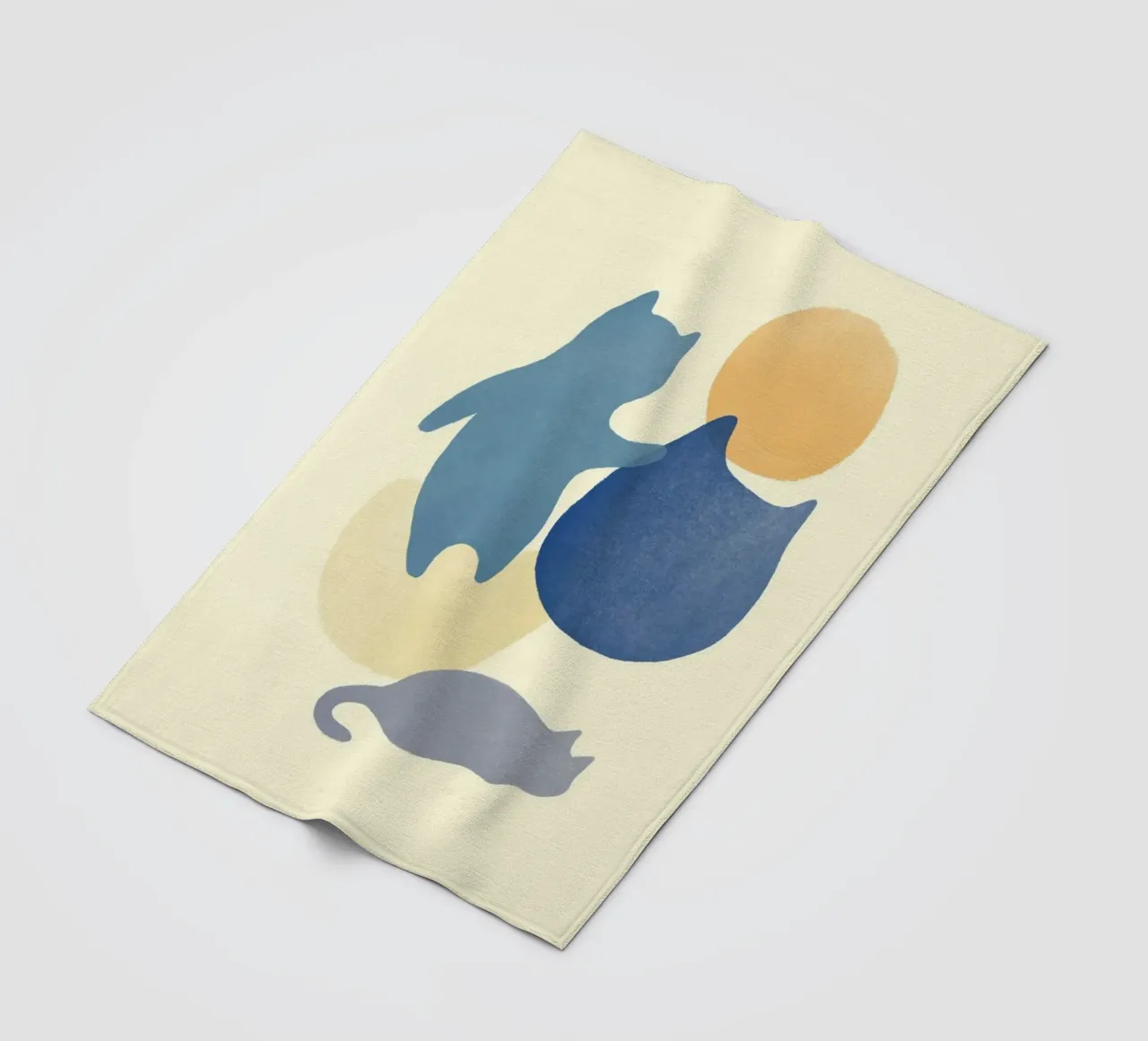 cat shape in color coperta in pile da melts