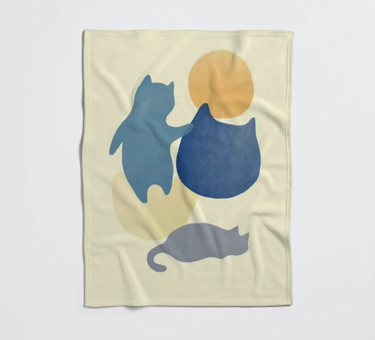 cat shape in color coperta in pile da melts