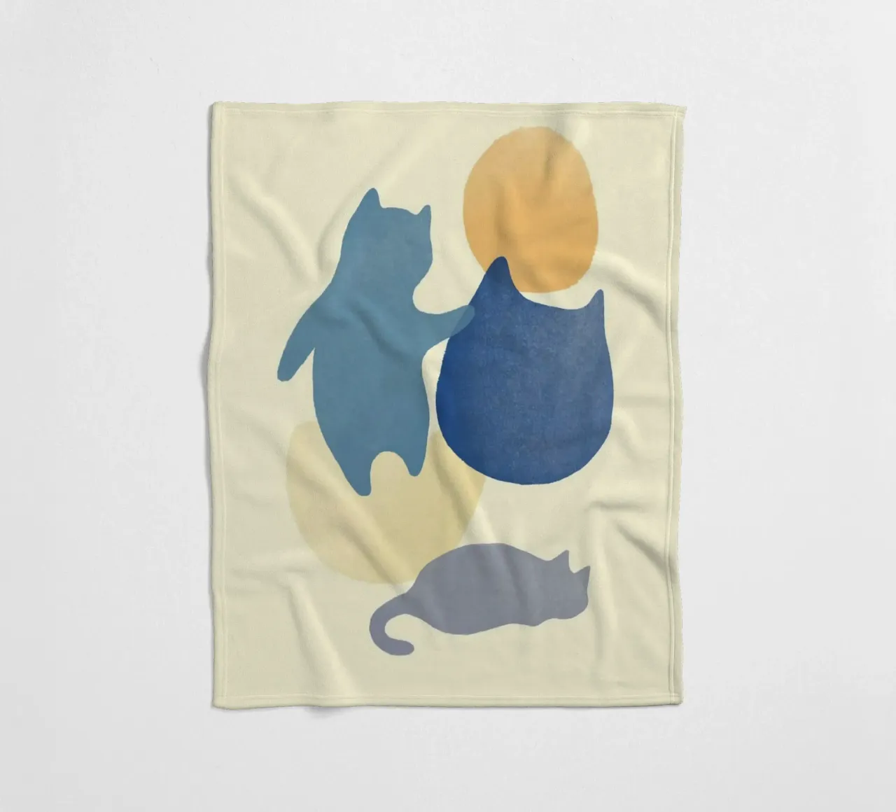 cat shape in color coperta in pile da melts