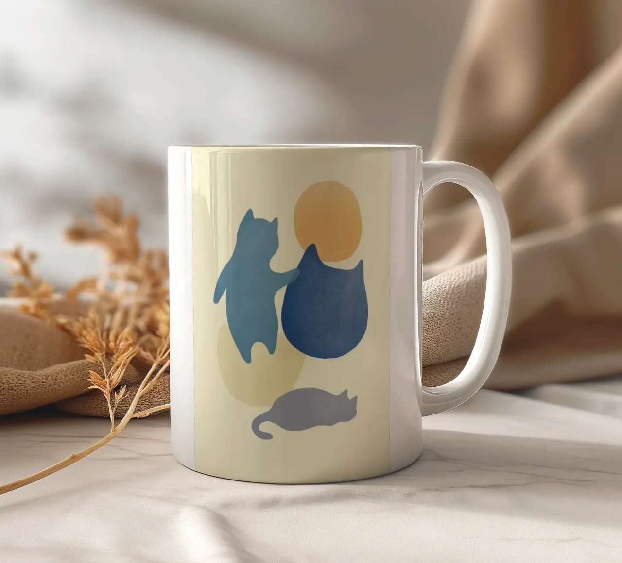 cat shape in color tazza in ceramica da melts