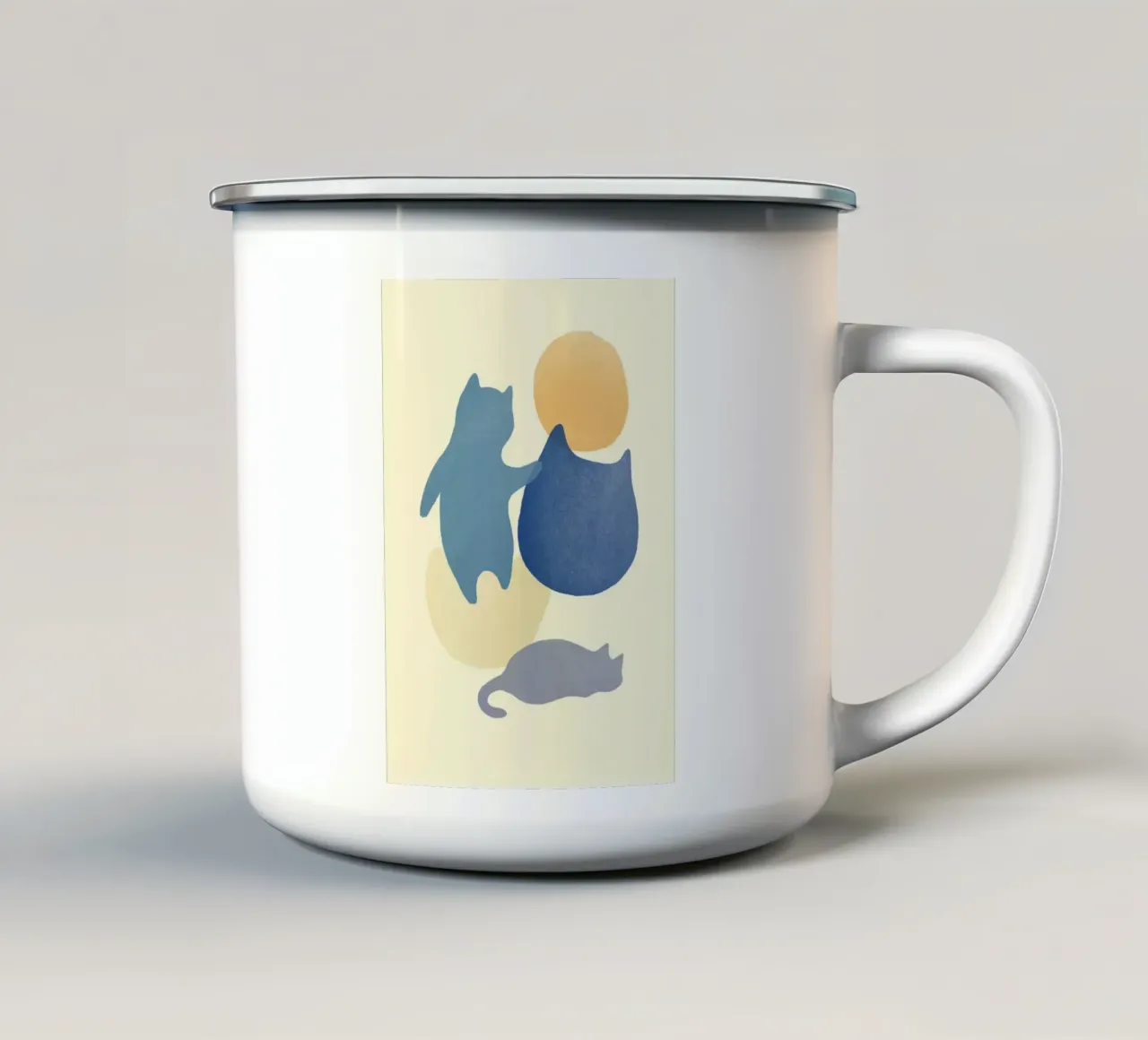 cat shape in color tazza in smalto da melts