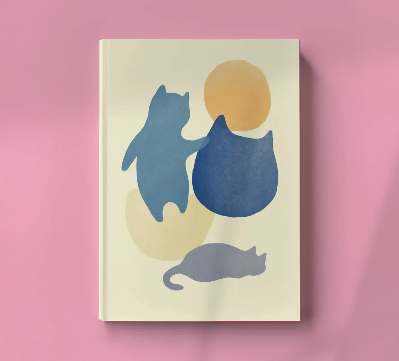 cat shape in color notebook by melts