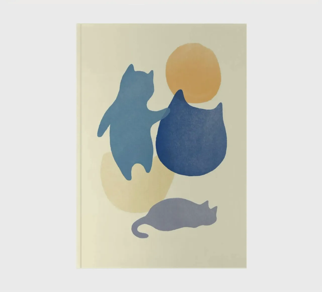 cat shape in color notebook by melts