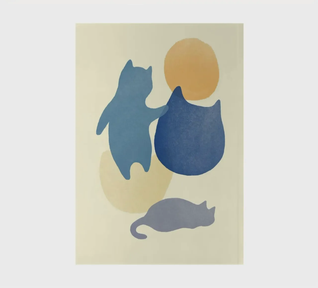 cat shape in color notebook by melts