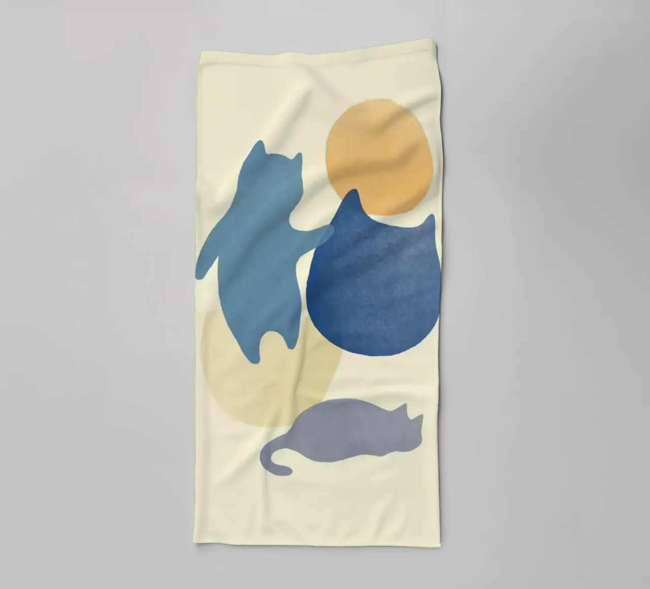 cat shape in color asciugamano da bagno da melts