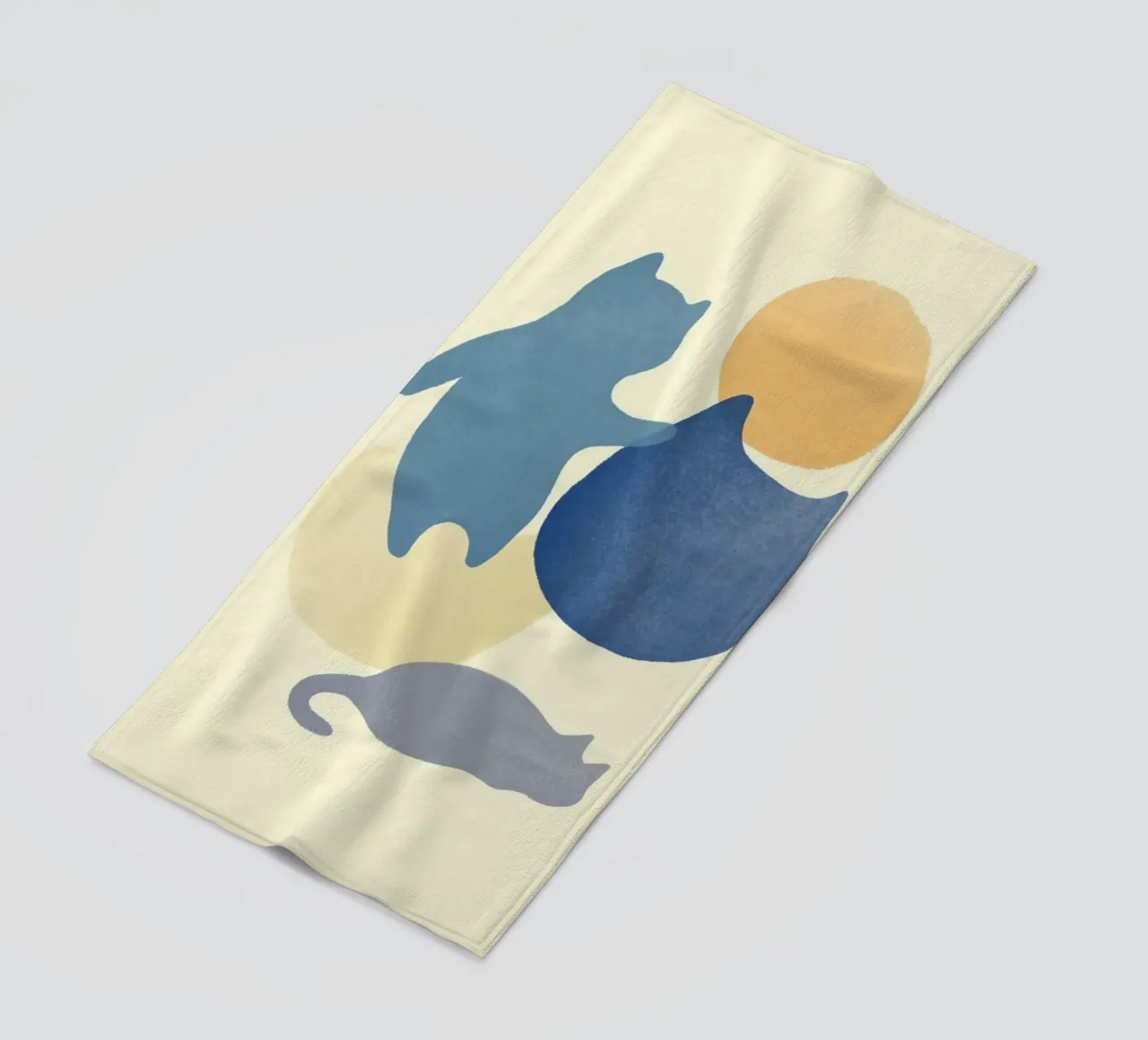 cat shape in color telo mare da melts