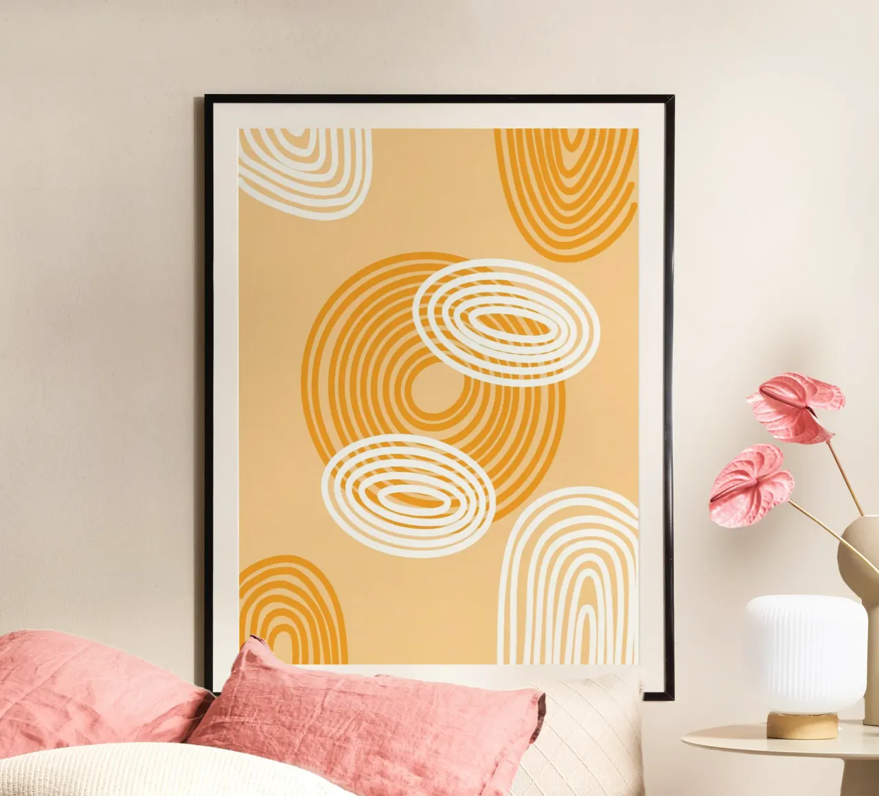 circle curve line draw poster de hamily