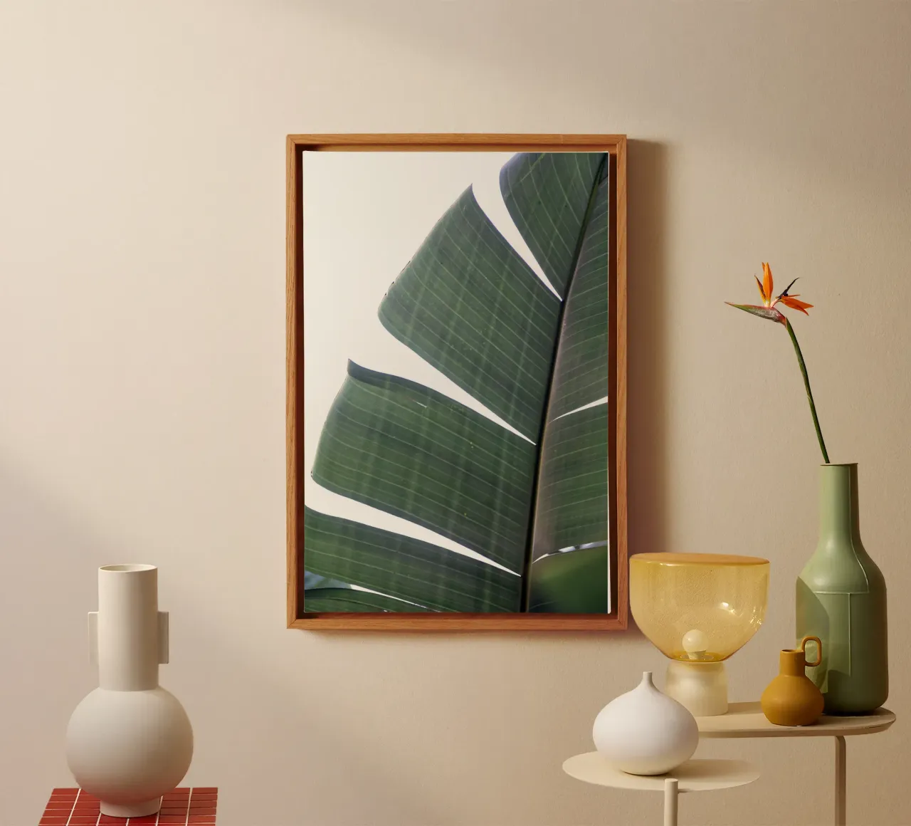 Banana leaf tela con Cornice a cassetta da Earthly Visions