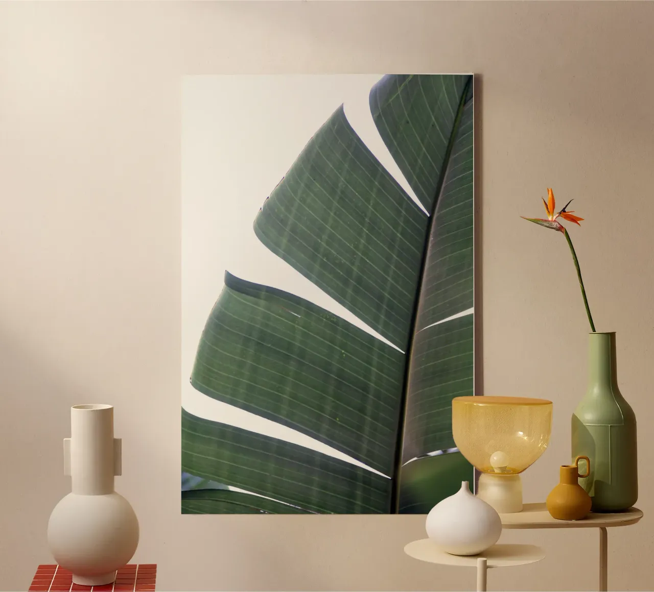 Banana leaf tela con Cornice a cassetta da Earthly Visions