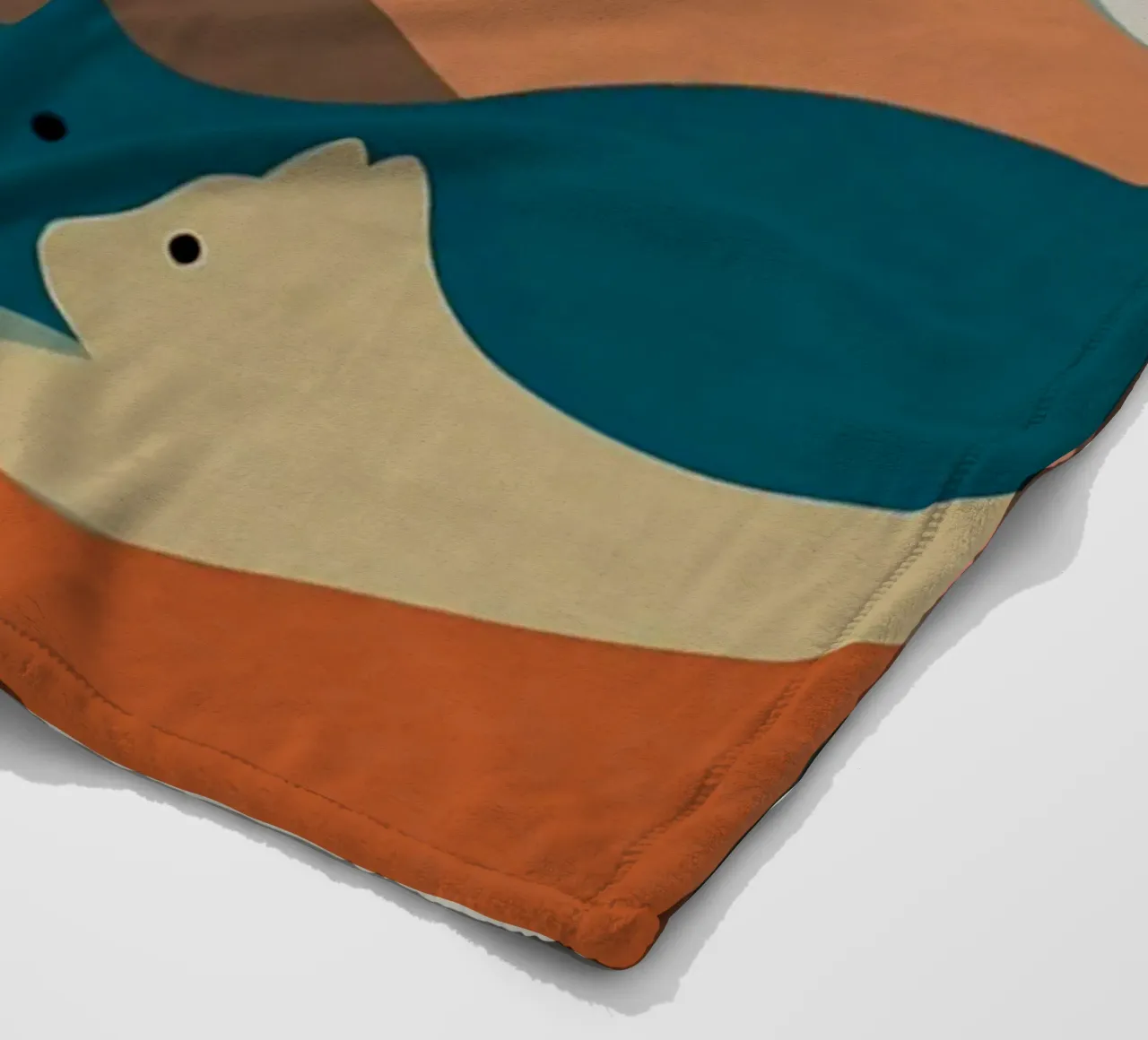 cat shape mountain coperta in pile da melts